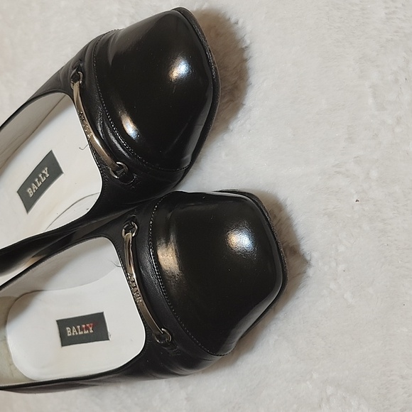 Bally  Office Siren Women's Black Leather Loafer Shoes Preppy Size 37.5/US 7.5 - Picture 3 of 16